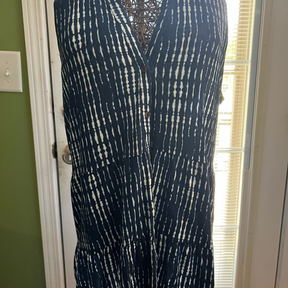 Navy and White Dress